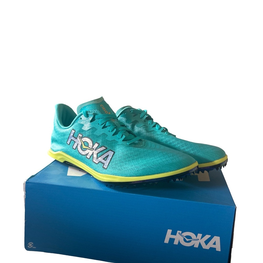 Hoka U Cielo X 2 MD Men’s Track - Teal and Yellow